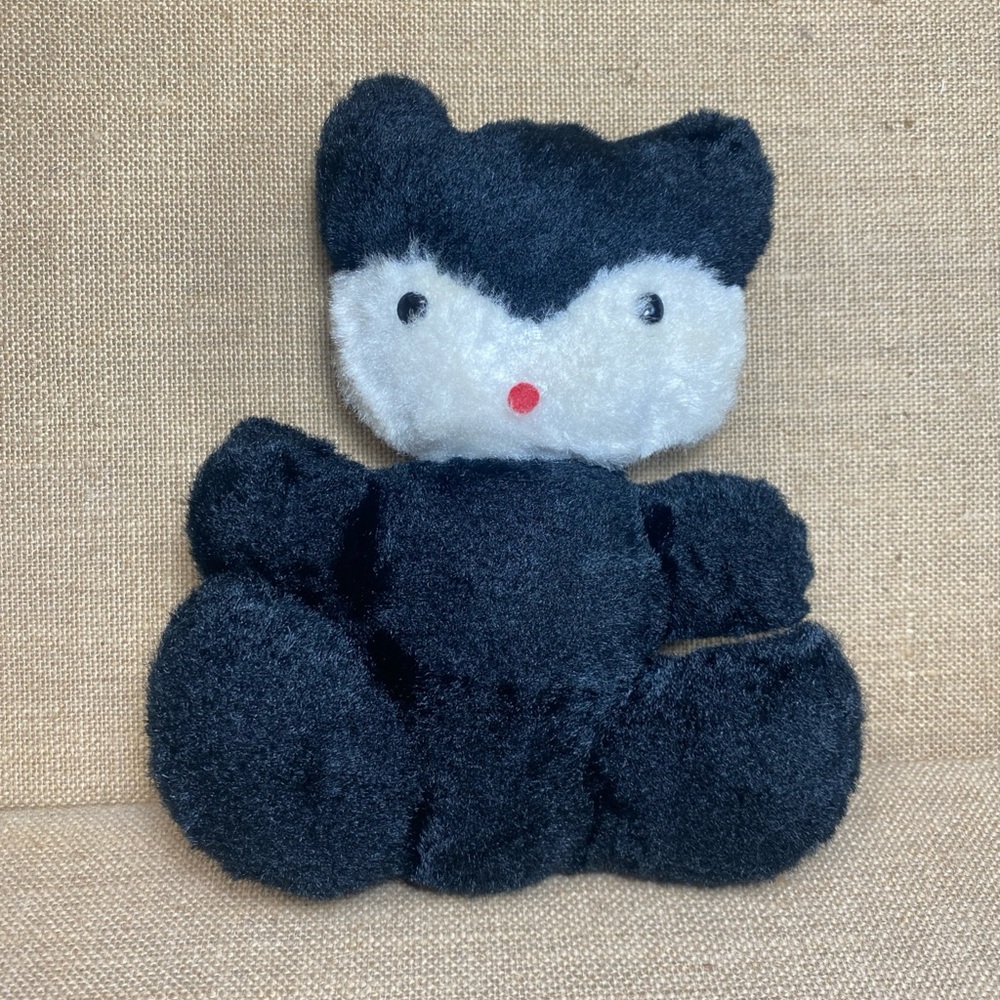 Vintage Black and White Plush Cat Bear Antique 8.5 inch knickerbocker?